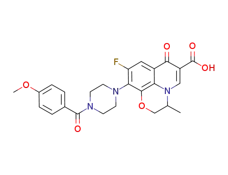 8-fluoro-3-methyl-9-[4-(4-methoxybenzoyl)piperazin-1-yl]-6-oxo-2,3-dihydro-6H-1-oxa-3a-aza-phenalene-5-carboxylic acid