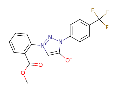 Molecular Structure of 219949-98-1 (1-(2-methoxycarbonylphenyl)-4-oxido-3-[4-(trifluoromethyl)phenyl]-[1,2,3]triazolium inner salt)