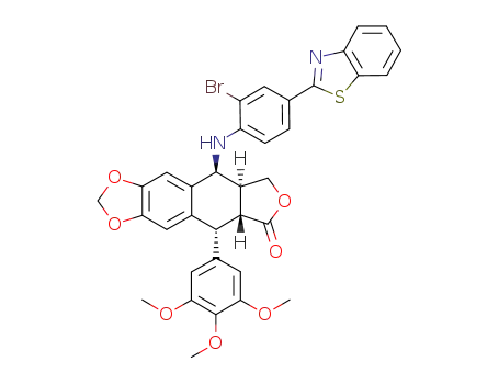 4β-[4-(1,3-benzothiazole-2-yl)-2-bromoanilino]-4-desoxypodophyllotoxin