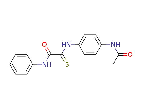 Molecular Structure of 125983-77-9 (Acetamide, 2-[[4-(acetylamino)phenyl]amino]-N-phenyl-2-thioxo-)