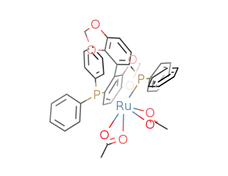 Molecular Structure of 944450-48-0 (Diacetato[(R)-(+)-5,5'-bis(diphenylphosphino)-4,4'-bi-1,3-benzodioxole] ruthenium(II) Ru(OAc)2[(R)-segphos])