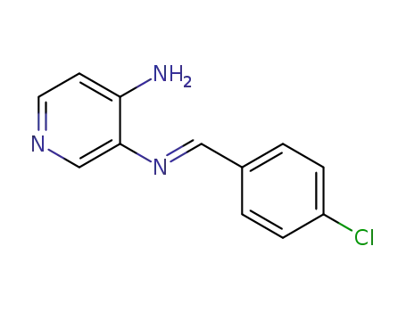 Molecular Structure of 1094703-76-0 ((E)-N<sup>(3)</sup>-(4-chlorobenzylidene)pyridine-3,4-diamine)