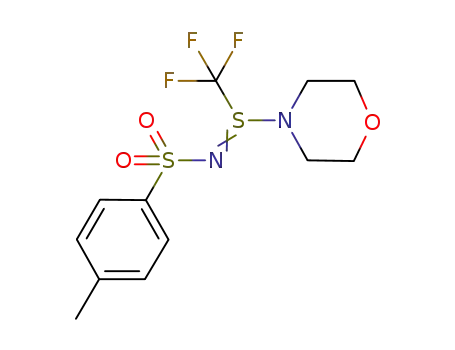 Molecular Structure of 1045822-27-2 (4-methyl-N-[morpholin-4-yl(trifluoromethyl)-λ4-sulfanylidene]benzenesulfonamide)
