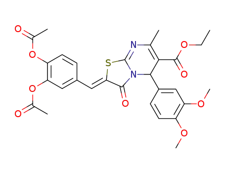 ethyl 2-(3,4-diacetoxybenzylidene)-5-(3,4-dimethoxyphenyl)-7-methyl-3-oxo-2,3-dihydro-5H-thiazolo[3,2-a]pyrimidine-6-carboxylate