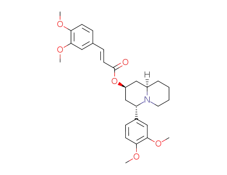 2-Propenoic acid,3-(3,4-dimethoxyphenyl)-,(2S,4S,9aR)-4-(3,4-dimethoxyphenyl)- octahydro-2H-quinolizin-2-yl ester,(2E)- 