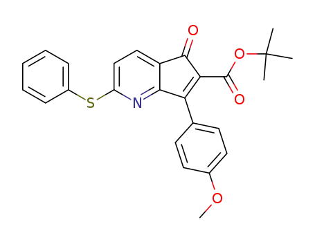 7-(4-methoxy-phenyl)-5-oxo-2-phenylsulfanyl-5<i>H</i>-[1]pyrindine-6-carboxylic acid <i>tert</i>-butyl ester