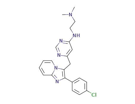 N<sub>1</sub>-(6-((2-(4-chlorophenyl)imidazo[1,2-a]pyridin-3-yl)methyl)pyrimidin-4-yl)-N<sub>2</sub>,N<sub>2</sub>-dimethylethane-1,2-diamine