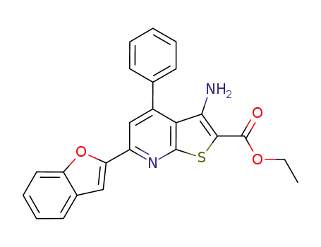 ethyl 3-amino-6-benzofuranyl-2-yl-4-phenylthieno[2,3-b]pyridine-2-carboxylate