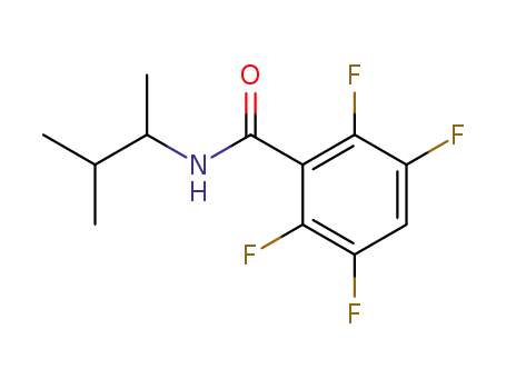 Molecular Structure of 1117700-42-1 (N-(1,2-dimethylpropyl)-2,3,5,6-tetrafluoro-benzamide)