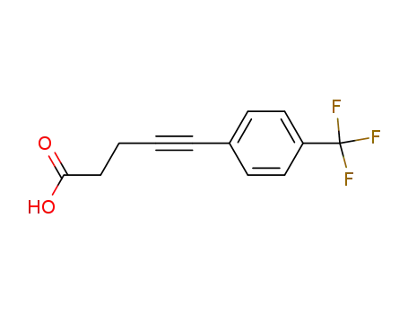 Molecular Structure of 876049-26-2 (4-Pentynoic acid, 5-[4-(trifluoromethyl)phenyl]-)