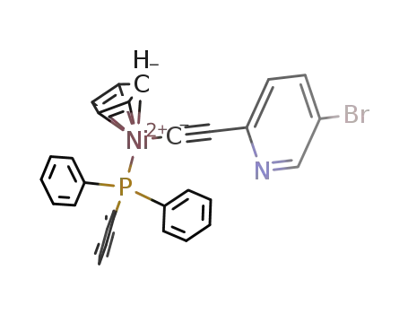 η5-cyclopentadienyl(2-(5-bromopyridyl)ethynyl)(triphenylphosphane)nickel(II)