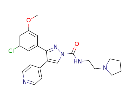 3-(3-chloro-5-methoxyphenyl)-4-(pyridin-4-yl)-N-(2-(pyrrolidin-1-yl)ethyl)-1H-pyrazole-1-carboxamide