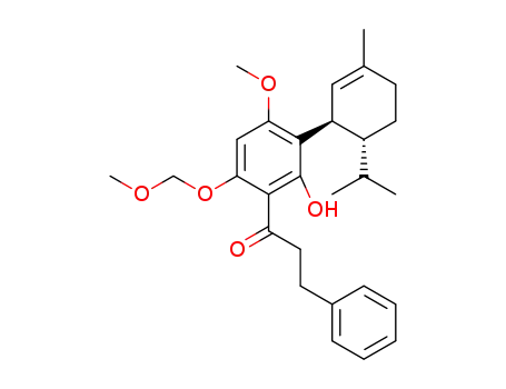 1-{2-hydroxy-4-methoxy-6-methoxymethoxy-3-[(1R,6R)-3-methyl-6-(1-methylethyl)-2-cyclohexen-1-yl]phenyl}-3-phenylpropan-1-one