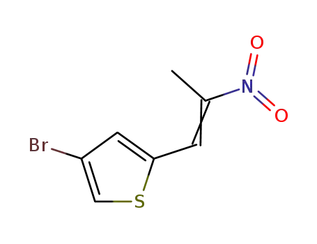 Molecular Structure of 175205-19-3 (4-BROMO-2-(2-NITROPROP-1-ENYL)THIOPHENE)