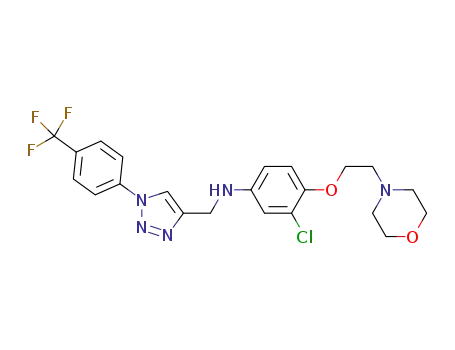 1-[4'-(trifluoromethyl)phenyl]-4-[N-[3-chloro-4-(2'-morpholinoethoxy)phenyl]aminomethyl]-1H-1,2,3-triazole