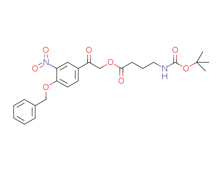 Molecular Structure of 1292299-09-2 (2-(4-(benzyloxy)-3-nitrophenyl)-2-oxoethyl-4-(tert-butoxycarbonylamino)butanoate)