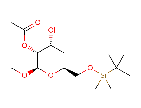 methyl 2-O-acetyl-6-O-(tert-butyldimethylsilyl)-4-deoxy-β-D-ribohexopyranoside