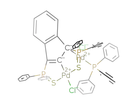 Molecular Structure of 1310823-90-5 ([PdCl[Ind(Ph<sub>2</sub>PS)2]]PdCl(PPh<sub>3</sub>))