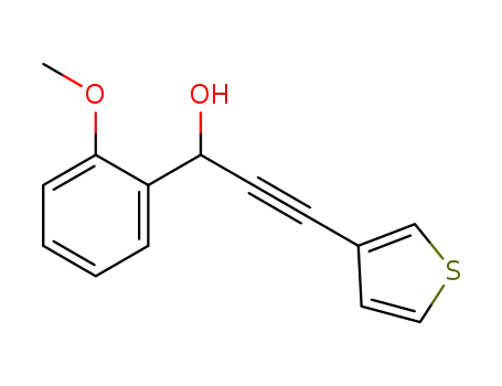 Molecular Structure of 1309360-45-9 (1-(2-methoxyphenyl)-3-thiophen-3-yl-prop-2-yn-1-ol)