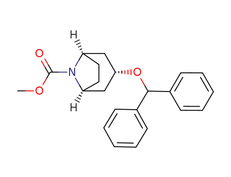 Molecular Structure of 797763-49-6 (3α-benzhydryloxy-8-azabicyclo[3.2.1]octane-8-carboxylic acid methyl ester)