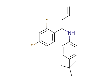 Molecular Structure of 1281881-46-6 (4-tert-butylphenyl[1-(2, 4-difluorophenyl)but-3-enyl]amine)