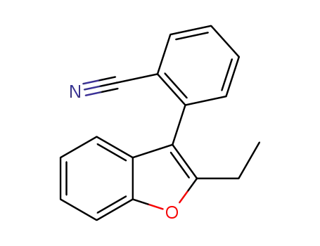 Molecular Structure of 1227008-72-1 (2-(2-ethylbenzofuran-3-yl)benzonitrile)