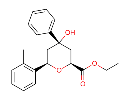 (2S,4S,6R)-ethyl 4-hydroxy-4,6-(o-tolyl)tetrahydro-2H-pyran-2-carboxylate