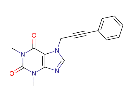 Molecular Structure of 21622-50-4 (7-phenylpropargyl-1,3-dimethylxanthine)