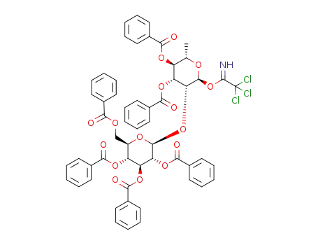 2,3,4,6-tetra-O-benzoyl-α-D-glucopyranose-(1->2)-3,4-di-O-benzoyl-α-L-rhamnopyranosyl trichloroacetimidate