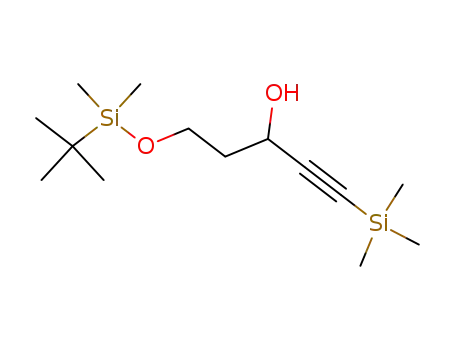 1-Pentyn-3-ol, 5-[[(1,1-dimethylethyl)dimethylsilyl]oxy]-1-(trimethylsilyl)-