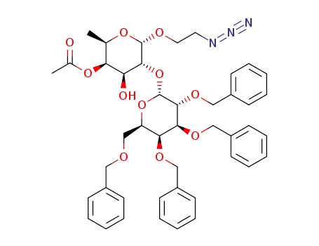 2-azidoethyl (2,3,4,6-tetra-O-benzyl-α-D-galactopyranosyl)-(1->2)-4-O-acetyl-α-D-fucopyranoside