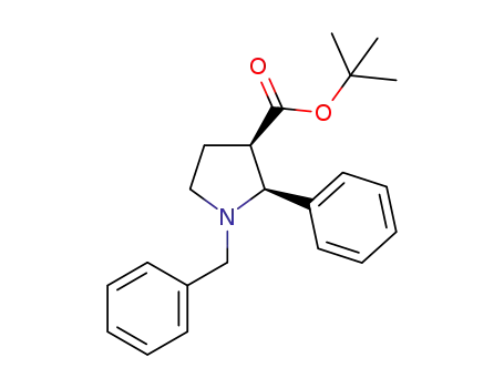 Molecular Structure of 1394979-11-3 ((-)-tert-butyl (2S,3R)-1-benzyl-2-phenylpyrrolidine-3-carboxylate)