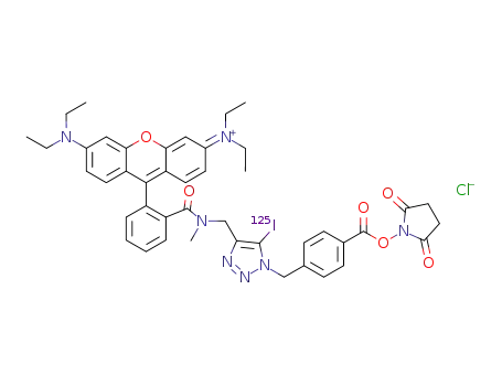 N-methyl N-[5-[<sup>125</sup>I]iodo-1-(4-methyl-N-succinimidyl benzoate)-4-methyl-1,2,3-thiazole]rhodamine B carboxamide