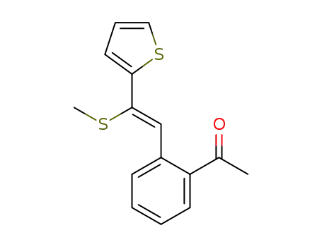(Z)-1-(2-(2-(methylthio)-2-(thiophen-2-yl)vinyl)phenyl)ethanone