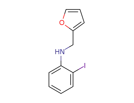 Molecular Structure of 1152561-07-3 (N-(furan-2-ylmethyl)-2-iodoaniline)