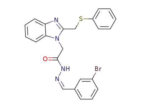 N'-(3-bromobenzylidene)-2-(2-(phenylthiomethyl)-1H-benzo[d]imidazol-1-yl)acetohydrazide