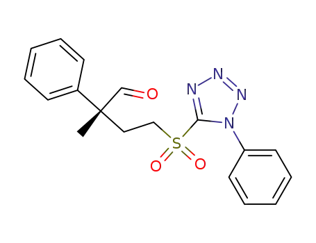 (R)-2-methyl-2-phenyl-4-(1-phenyl-1H-tetrazol-5-ylsulfonyl)butanal