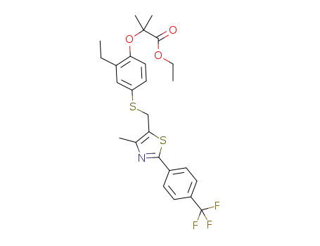 ethyl 2-{2-ethyl-4-[(4-methyl-2-(4-trifluoromethylphenyl)thiazol-5-yl)methylthio]phenoxy}-2-methylpropanoate
