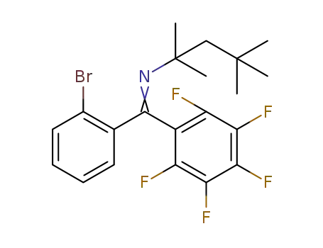 Molecular Structure of 1352657-86-3 (N-[(2-bromophenyl)(pentafluorophenyl)methylene]-tert-octylamine)