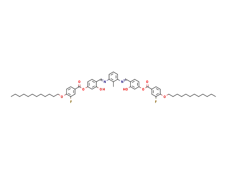 Molecular Structure of 1373878-32-0 (N,N'-bis[4-(4-n-dodecyloxy-3-fluorobenzoyloxy)-2-hydroxybenzylidene]-(2-methyl-1,3-phenylene)diamine)