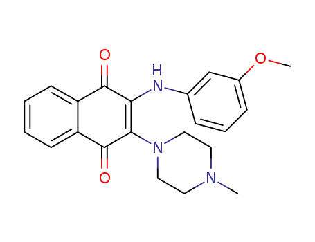 2-(3-methoxyphenylamino)-3-(4-methylpiperazin-1-yl)-1,4-dihydronaphthalene-1,4-dione