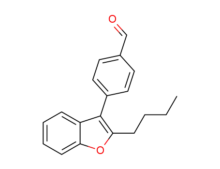 Molecular Structure of 1227008-77-6 (4-(2-butylbenzofuran-3-yl)benzaldehyde)