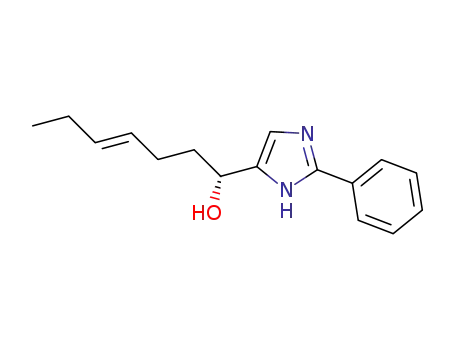 Molecular Structure of 1353053-17-4 ((R,E)-1-(2-phenyl-1H-imidazol-5-yl)hept-4-en-1-ol)