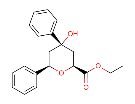 (2S,4S,6R)-ethyl 4-hydroxy-4,6-diphenyltetrahydro-2H-pyran-2-carboxylate