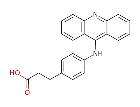 Molecular Structure of 64924-18-1 (3-[4-(acridin-9-ylamino)phenyl]propanoic acid)