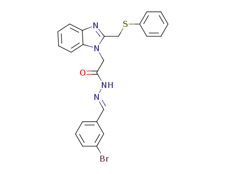 N'-(3-bromobenzylidene)-2-(2-(phenylthiomethyl)-1H-benzo[d]imidazol-1-yl)acetohydrazide