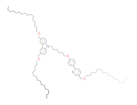 3,6-bis(hexadecyloxymethyl)-9-(6-(4-(5-(hexadecyloxymethyl)pyridin-2-yl)phenoxy)hexyl)-9H-carbazole