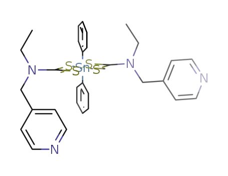 Molecular Structure of 1398712-61-2 (4-(ethylaminodithiocarbamate)methylpyridine diphenyltin(IV))
