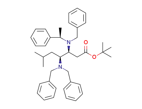 tert-butyl (3S,4S,αR)-3-[N-benzyl-N-(α-methylbenzyl)amino]-4-(N,N-dibenzylamino)-6-methylheptanoate
