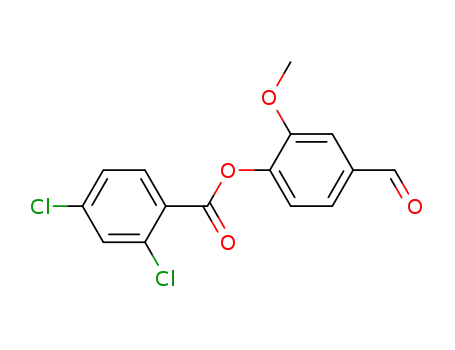 Molecular Structure of 321968-49-4 (4-FORMYL-2-METHOXYPHENYL 2,4-DICHLOROBENZOATE)